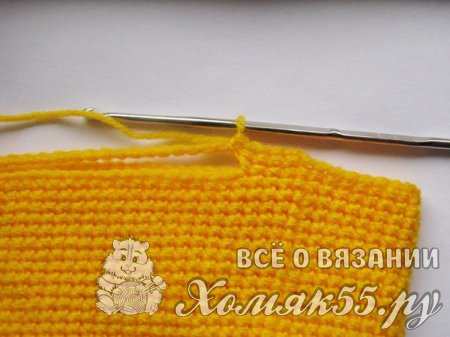 Вязаная корзинка