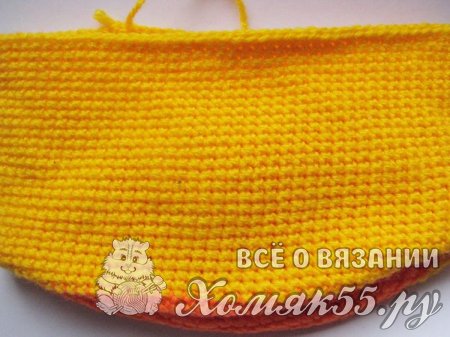Вязаная корзинка