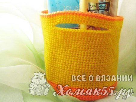Вязаная корзинка