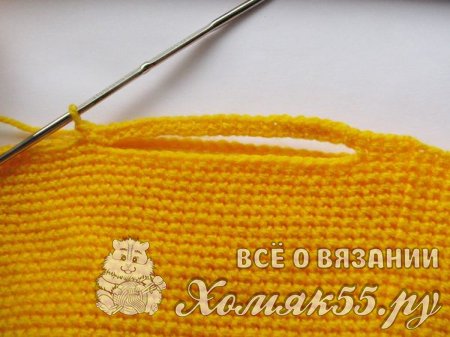 Вязаная корзинка