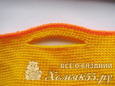 Вязаная корзинка