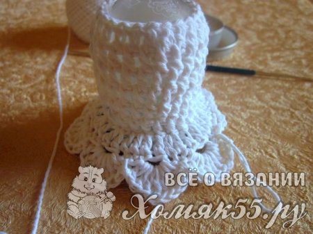 Свадебный подсвечник крючком