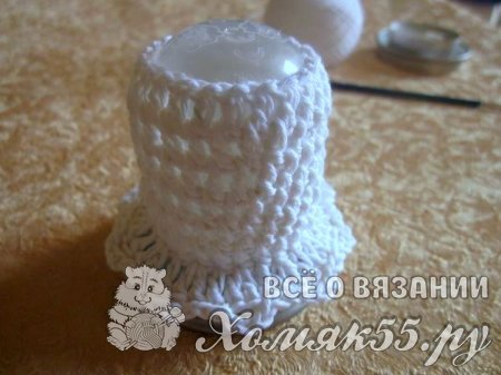 Свадебный подсвечник крючком