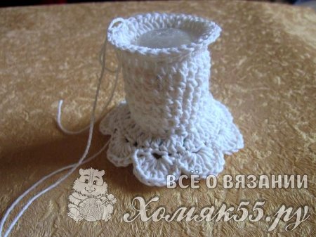Свадебный подсвечник крючком