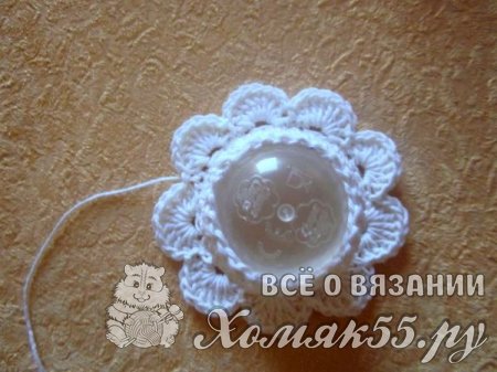 Свадебный подсвечник крючком