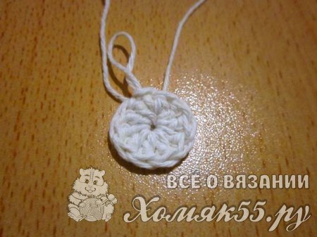 Вязаный крючком подсвечник «Клюква на снегу»