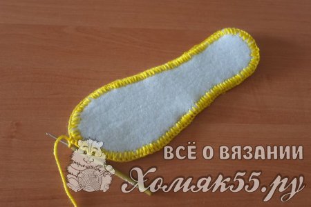 Вязаные тапочки «Солнечное настроение»