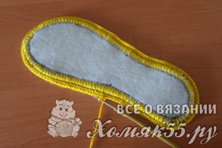 Вязаные тапочки «Солнечное настроение»