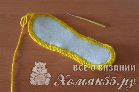 Вязаные тапочки «Солнечное настроение»