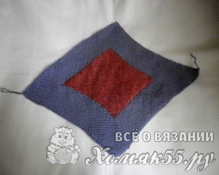 Кухонная прихватка, вязанная спицами