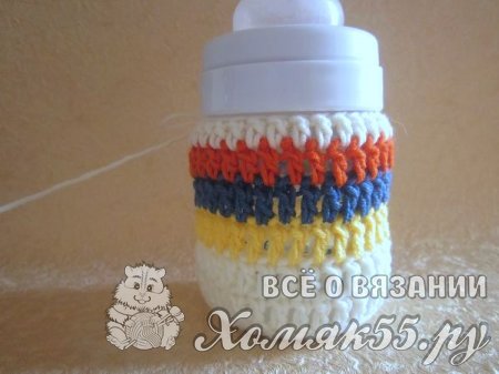 Чехол для детской бутылочки крючком