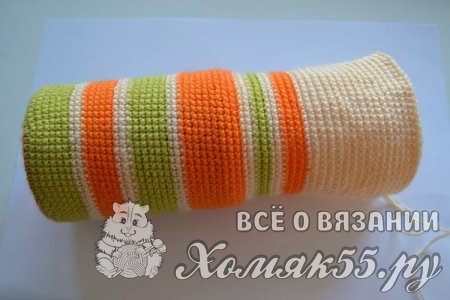 Карандашница крючком «Веселый чудик»