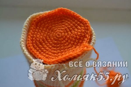 Карандашница крючком «Веселый чудик»