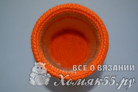 Карандашница крючком «Веселый чудик»