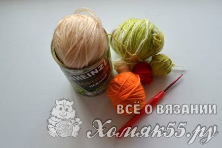 Карандашница крючком «Веселый чудик»