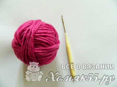 Объемный цветок крючком