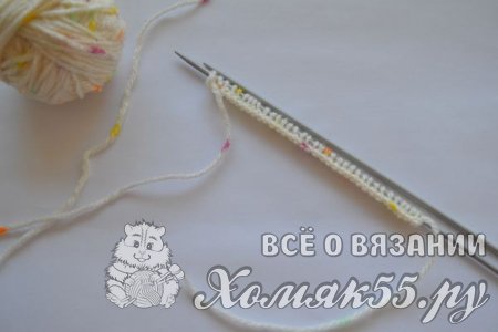 Пинетки на двух спицах