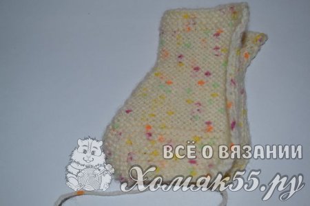Пинетки на двух спицах