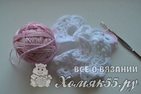 Повязка для девочки крючком