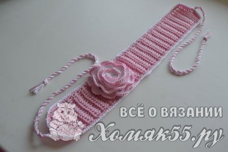 Повязка для девочки крючком