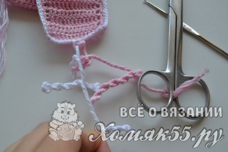 Повязка для девочки крючком