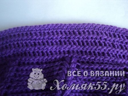 Сиреневая шапка крючком