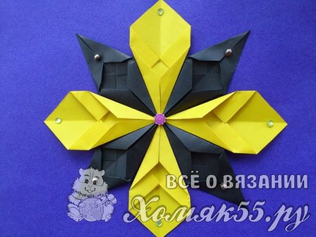 Как сделать снежинку из бумажных модулей