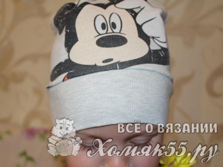 Трикотажная шапка для девочки за 30 минут