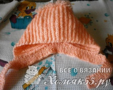 Шапочка для девочки спицами