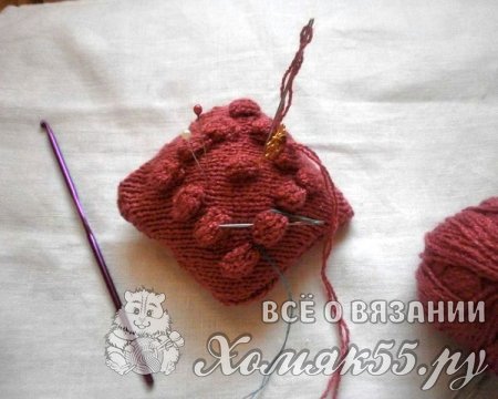 Вязание игольницы спицами