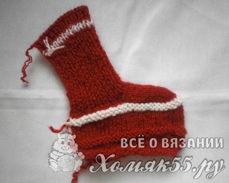 Пинетки для девочки на двух спицах