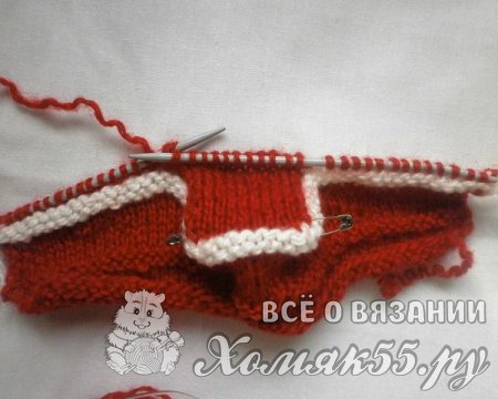 Пинетки для девочки на двух спицах