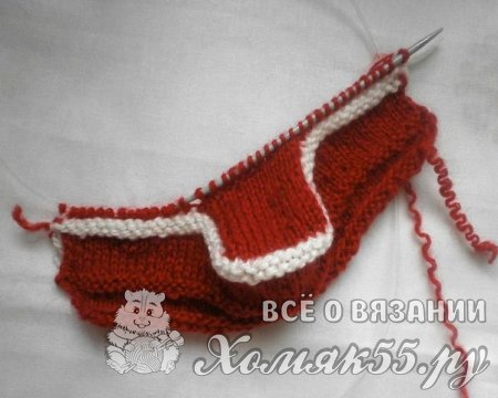 Пинетки для девочки на двух спицах