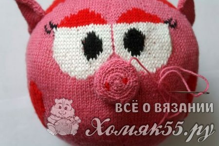 Смешарик Нюша спицами. Мастер-класс