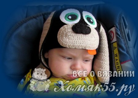 Зверошапка крючком - пошаговый мастер класс по вязанию