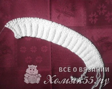 Чепчик для новорожденного спицами