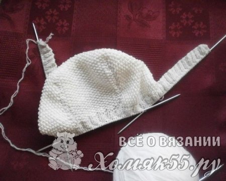 Чепчик для новорожденного спицами
