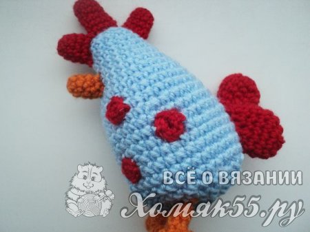 Вязаный петушок крючком