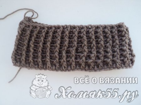 Вязаная шапочка «Ёлочка» крючком