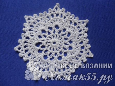 Вязание снежинок крючком
