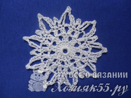 Вязание снежинок крючком