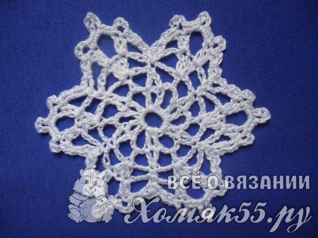 Вязание снежинок крючком