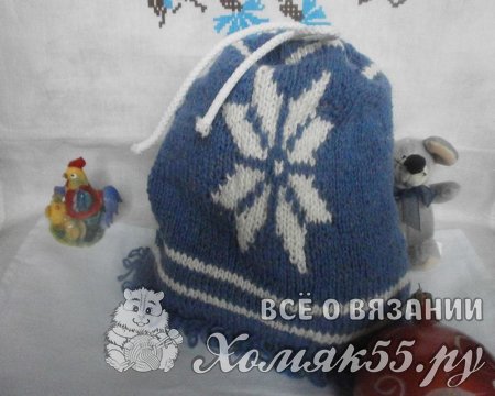 Вязаный мешочек для подарков