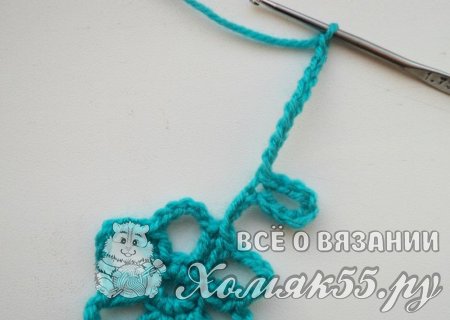 Как связать снежинку крючком