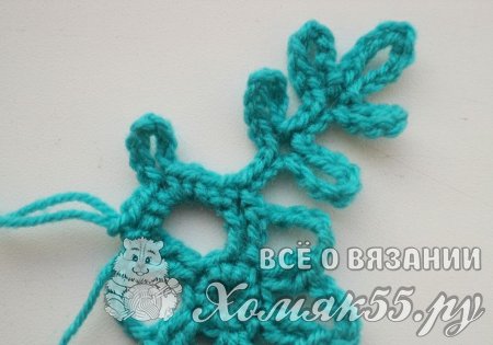 Как связать снежинку крючком