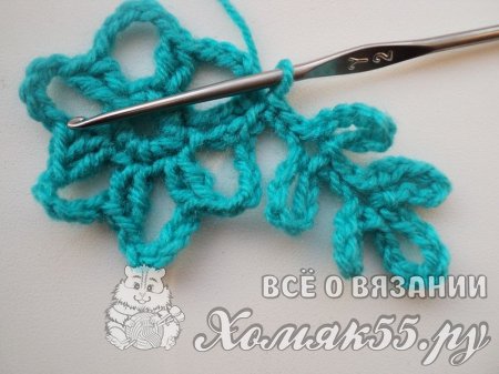 Как связать снежинку крючком