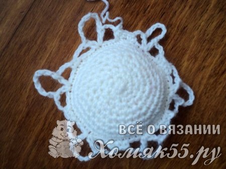 Объёмная снежинка крючком