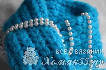 Шарф из мохера крючком