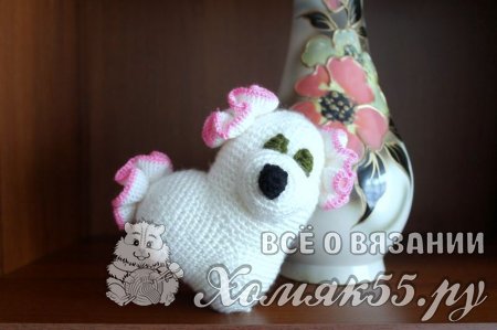 Игольница-валентинка крючком