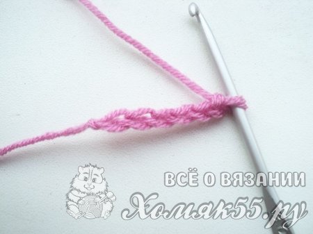 Воздушная петля крючком для начинающих